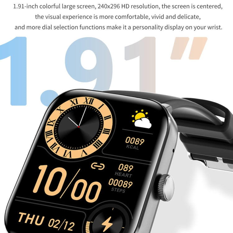 QS11 1.91 inch BT5.2 Smart Sport Watch, Support Sleep / Heart Rate / Blood Oxygen / Blood Pressure Health Monitor(Black) by buy2fix