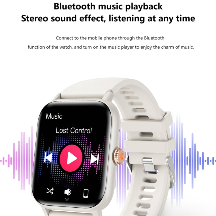 QS13 1.83 inch BT5.2 Smart Sport Watch, Support Bluetooth Call / Sleep / Blood Sugar / Blood Oxygen / Heart Rate / Blood Pressure Health Monitor(White) by buy2fix