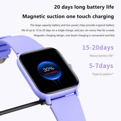 QS13 1.83 inch BT5.2 Smart Sport Watch, Support Bluetooth Call / Sleep / Blood Sugar / Blood Oxygen / Heart Rate / Blood Pressure Health Monitor(Purple) by buy2fix