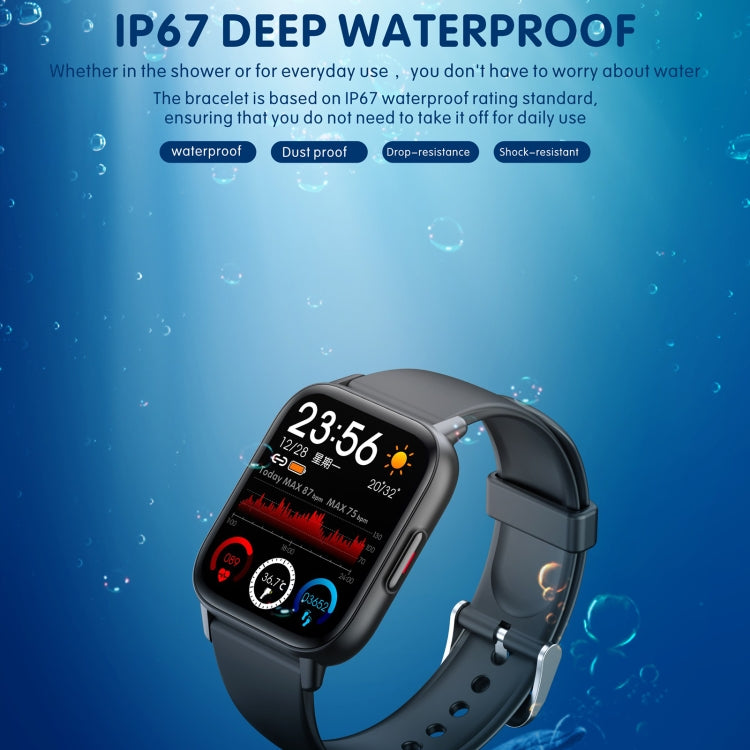 QS16 Pro 1.83 inch BT5.0 Smart Sport Watch, Support Bluetooth Call / Sleep / Blood Oxygen / Temperature / Heart Rate / Blood Pressure Health Monitor(Grey) by buy2fix