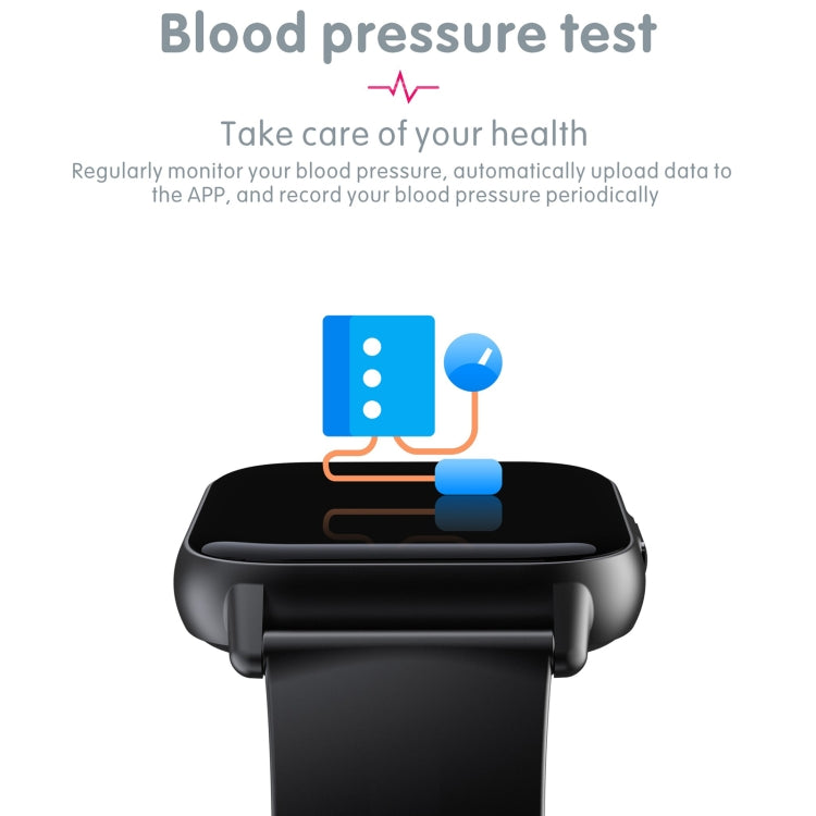 QS16 Pro 1.83 inch BT5.0 Smart Sport Watch, Support Bluetooth Call / Sleep / Blood Oxygen / Temperature / Heart Rate / Blood Pressure Health Monitor(Black) by buy2fix