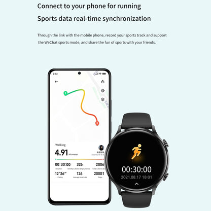 QS40 1.39 inch BT5.2 Smart Sport Watch, Support Bluetooth Call / Sleep / Blood Oxygen / Temperature / Heart Rate / Blood Pressure Health Monitor(Grey) by buy2fix