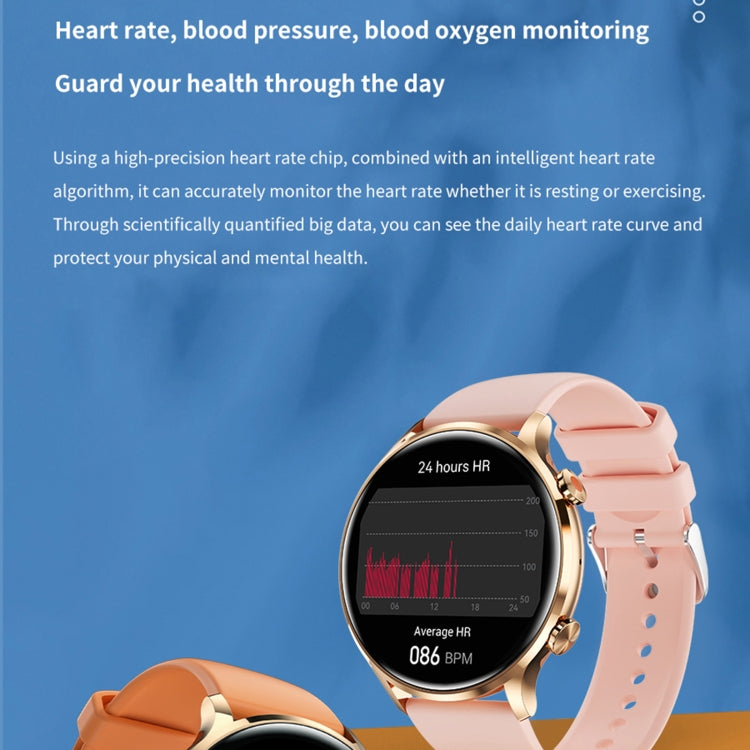 QS40 1.39 inch BT5.2 Smart Sport Watch, Support Bluetooth Call / Sleep / Blood Oxygen / Temperature / Heart Rate / Blood Pressure Health Monitor(Pink) by buy2fix