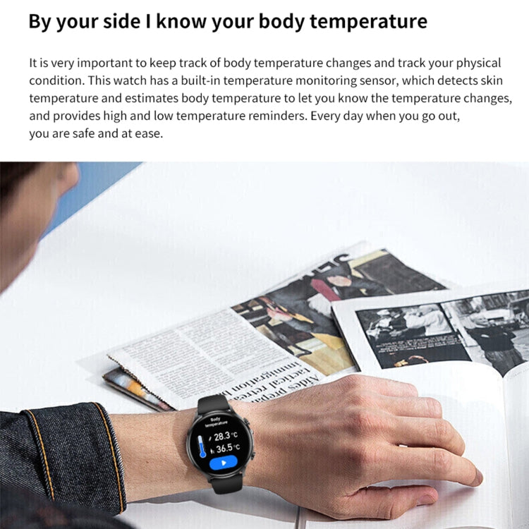 QS40 1.39 inch BT5.2 Smart Sport Watch, Support Bluetooth Call / Sleep / Blood Oxygen / Temperature / Heart Rate / Blood Pressure Health Monitor(Grey) by buy2fix