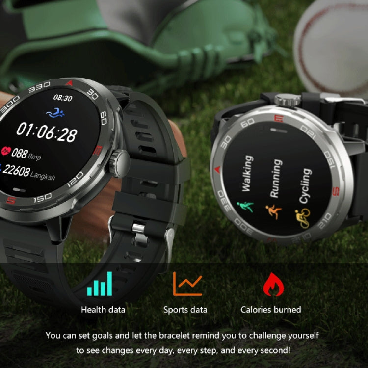 QS90 1.39 inch BT5.0 Smart Sport Watch, Support Bluetooth Call / Sleep / Blood Oxygen / Temperature / Heart Rate / Blood Pressure Health Monitor / Water Reminder(Black) by buy2fix