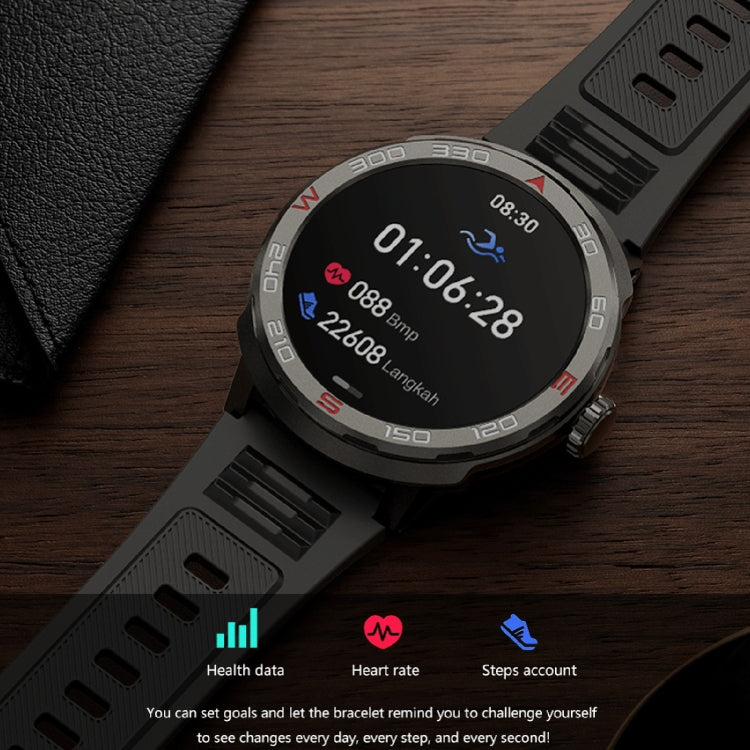 QS90 1.39 inch BT5.0 Smart Sport Watch, Support Bluetooth Call / Sleep / Blood Oxygen / Temperature / Heart Rate / Blood Pressure Health Monitor / Water Reminder(Black) by buy2fix