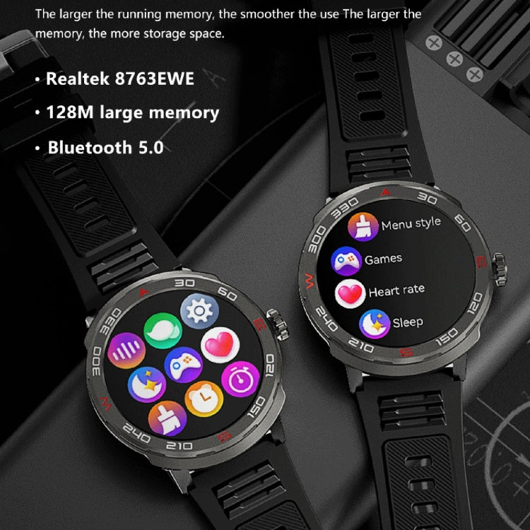 QS90 1.39 inch BT5.0 Smart Sport Watch, Support Bluetooth Call / Sleep / Blood Oxygen / Temperature / Heart Rate / Blood Pressure Health Monitor / Water Reminder(Black) by buy2fix