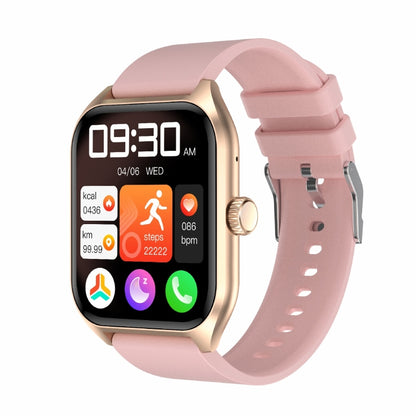 Qx5 1.96 inch BT5.2 Smart Sport Watch, Support Bluetooth Call / Sleep / Blood Oxygen / Temperature / Heart Rate / Blood Pressure Health Monitor(Pink) by buy2fix