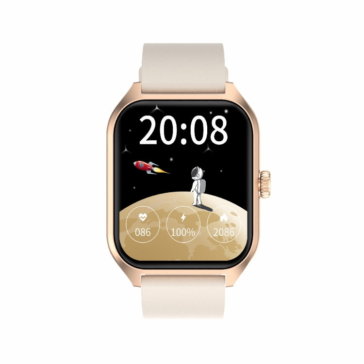 Qx5 1.96 inch BT5.2 Smart Sport Watch, Support Bluetooth Call / Sleep / Blood Oxygen / Temperature / Heart Rate / Blood Pressure Health Monitor(Beige) by buy2fix