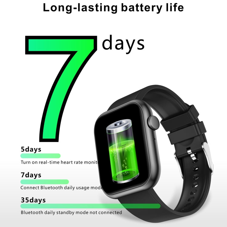 QX7 Pro 2.0 inch BT5.2 Smart Sport Watch, Support Bluetooth Call / Sleep / Blood Sugar / Blood Oxygen / Temperature / Heart Rate / Blood Pressure Health Monitor(Black) by buy2fix