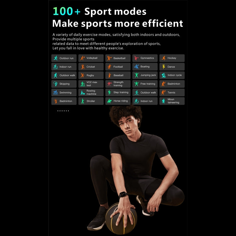 QX9 1.96 inch BT5.2 Smart Sport Watch, Support Bluetooth Call / Sleep / Blood Oxygen / Heart Rate / Blood Pressure Health Monitor(Blue) by buy2fix