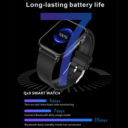 QX9 1.96 inch BT5.2 Smart Sport Watch, Support Bluetooth Call / Sleep / Blood Oxygen / Heart Rate / Blood Pressure Health Monitor(Blue) by buy2fix