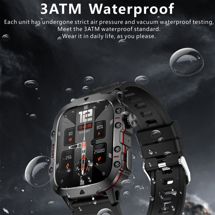 QX11 1.96 inch BT5.2 Smart Sport Watch, Support Bluetooth Call / Sleep / Blood Oxygen / Heart Rate / Blood Pressure Health Monitor(Black) by buy2fix