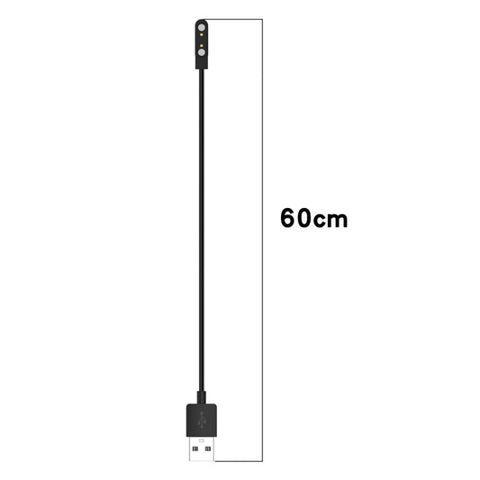 For Xiaomi HayLou Solar Plus LS16 Smart Watch Magnetic Charging Cable, Length: 60cm(Black) - Charger by buy2fix | Online Shopping UK | buy2fix