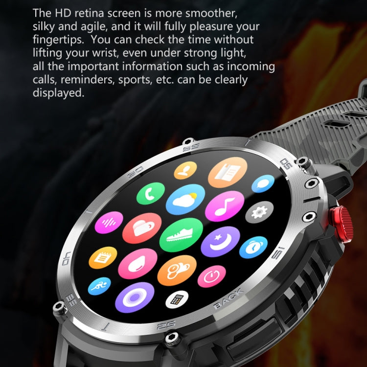 C22 1.6 inch Round Screen Bluetooth Smart Watch, Support Health Monitoring & 24 Sports Modes(Black) by buy2fix