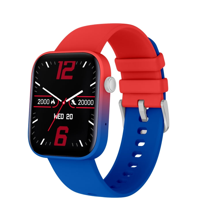 P43 1.8 inch TFT Screen Bluetooth Smart Watch, Support Heart Rate Monitoring & 100+ Sports Modes(Red Blue) by buy2fix