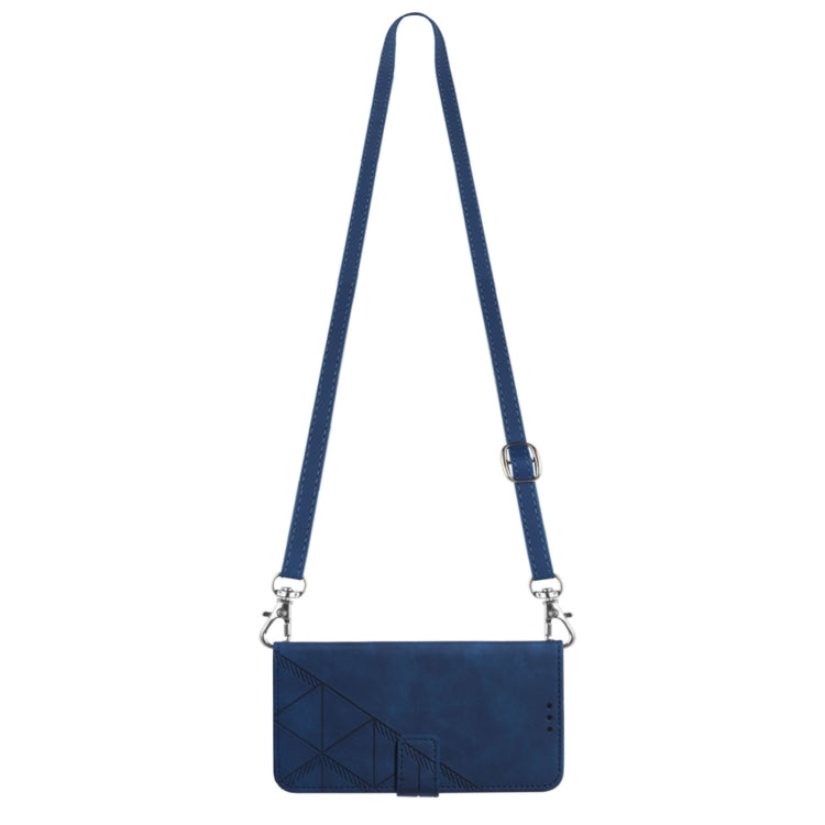 For Google Pixel 9 Crossbody 3D Embossed Flip Leather Phone Case(Blue) by buy2fix