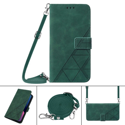 For Google Pixel 9 Crossbody 3D Embossed Flip Leather Phone Case(Dark Green) by buy2fix