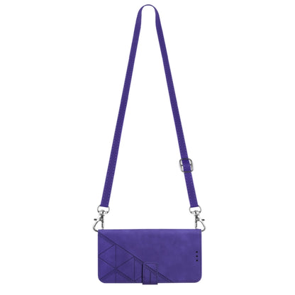 For Google Pixel 9 Pro Crossbody 3D Embossed Flip Leather Phone Case(Purple) by buy2fix
