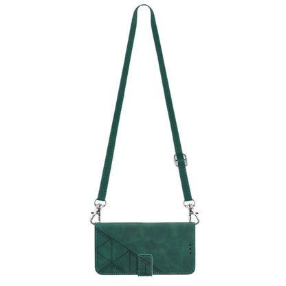 For Google Pixel 9 Pro Crossbody 3D Embossed Flip Leather Phone Case(Dark Green) by buy2fix