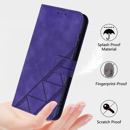 For Google Pixel 9 Pro XL Crossbody 3D Embossed Flip Leather Phone Case(Purple) by buy2fix