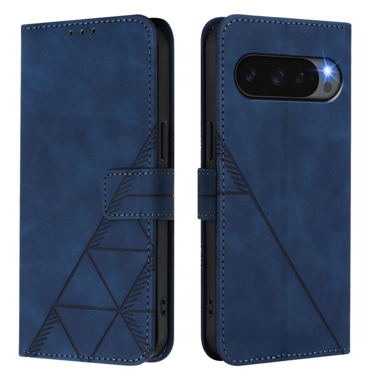 For Google Pixel 10 / 10 Pro+ Crossbody 3D Embossed Flip Leather Phone Case(Blue) - Google Cases by buy2fix | Online Shopping UK | buy2fix