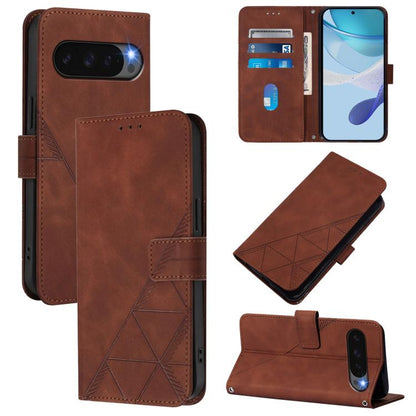 For Google Pixel 10 Pro XL Crossbody 3D Embossed Flip Leather Phone Case(Brown) - Google Cases by buy2fix | Online Shopping UK | buy2fix