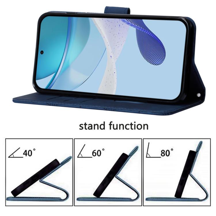 For Google Pixel 10 Pro XL Crossbody 3D Embossed Flip Leather Phone Case(Blue) - Google Cases by buy2fix | Online Shopping UK | buy2fix