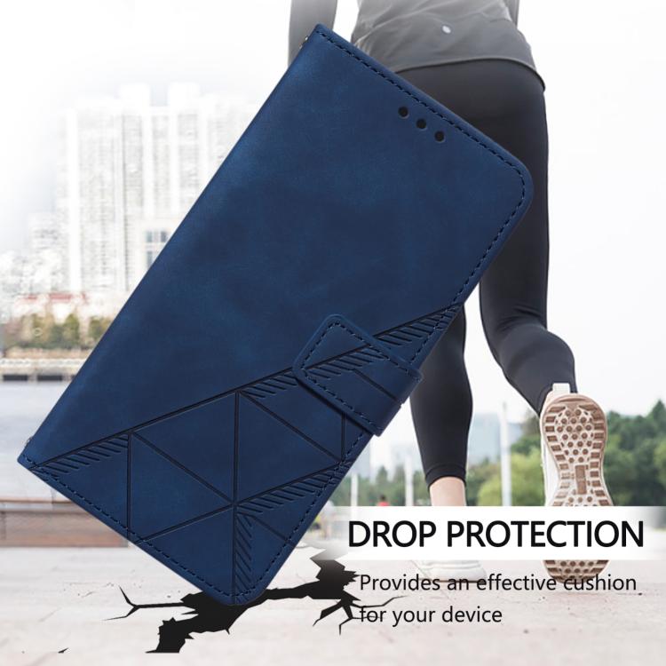 For Google Pixel 10 Pro XL Crossbody 3D Embossed Flip Leather Phone Case(Blue) - Google Cases by buy2fix | Online Shopping UK | buy2fix