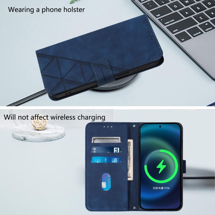 For Google Pixel 10 Pro XL Crossbody 3D Embossed Flip Leather Phone Case(Blue) - Google Cases by buy2fix | Online Shopping UK | buy2fix