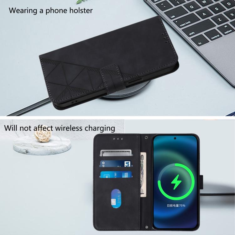 For Google Pixel 10 Pro XL Crossbody 3D Embossed Flip Leather Phone Case(Black) - Google Cases by buy2fix | Online Shopping UK | buy2fix