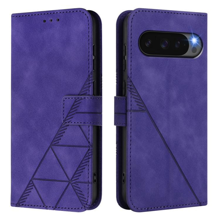 For Google Pixel 10 Pro XL Crossbody 3D Embossed Flip Leather Phone Case(Purple) - Google Cases by buy2fix | Online Shopping UK | buy2fix