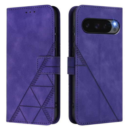 For Google Pixel 10 Pro XL Crossbody 3D Embossed Flip Leather Phone Case(Purple) - Google Cases by buy2fix | Online Shopping UK | buy2fix