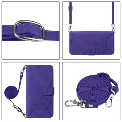 For Google Pixel 10 Pro XL Crossbody 3D Embossed Flip Leather Phone Case(Purple) - Google Cases by buy2fix | Online Shopping UK | buy2fix