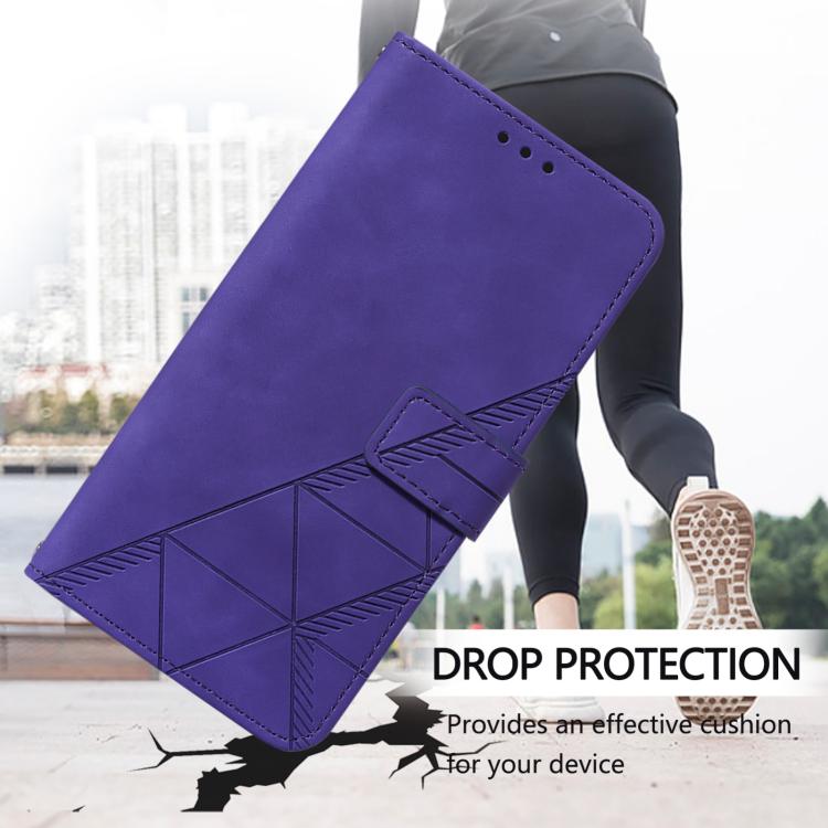 For Google Pixel 10 Pro XL Crossbody 3D Embossed Flip Leather Phone Case(Purple) - Google Cases by buy2fix | Online Shopping UK | buy2fix