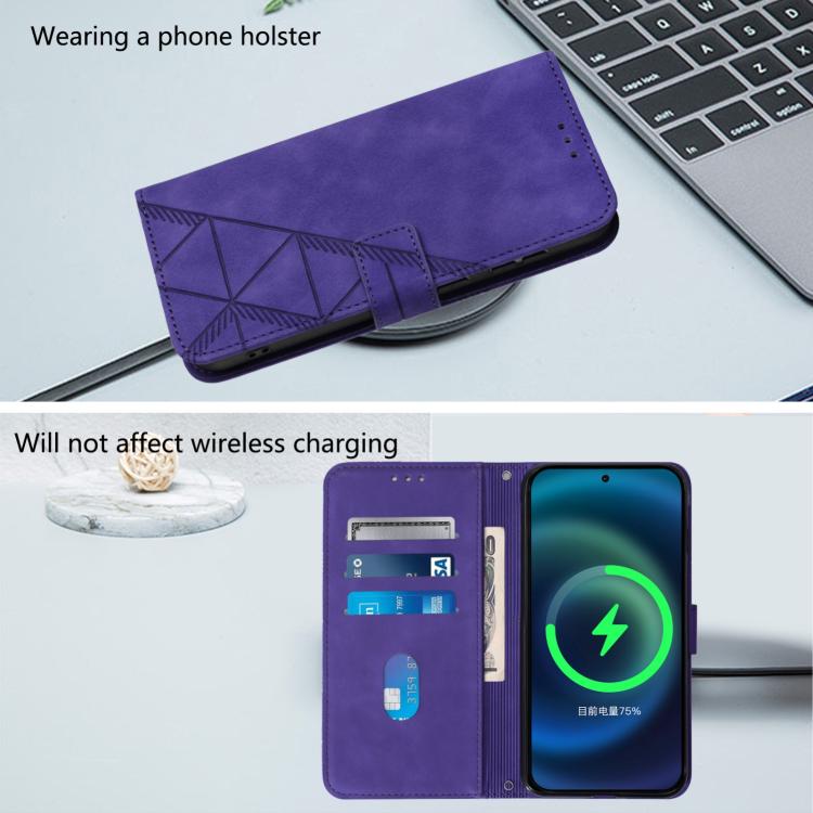For Google Pixel 10 Pro XL Crossbody 3D Embossed Flip Leather Phone Case(Purple) - Google Cases by buy2fix | Online Shopping UK | buy2fix