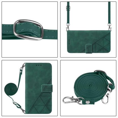 For Google Pixel 10 Pro XL Crossbody 3D Embossed Flip Leather Phone Case(Dark Green) - Google Cases by buy2fix | Online Shopping UK | buy2fix