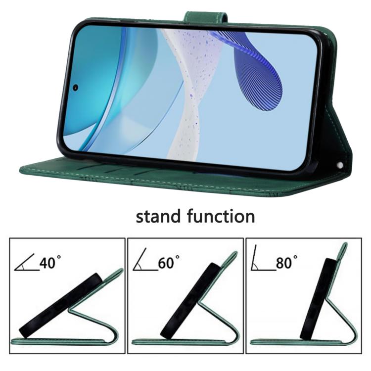 For Google Pixel 10 Pro XL Crossbody 3D Embossed Flip Leather Phone Case(Dark Green) - Google Cases by buy2fix | Online Shopping UK | buy2fix
