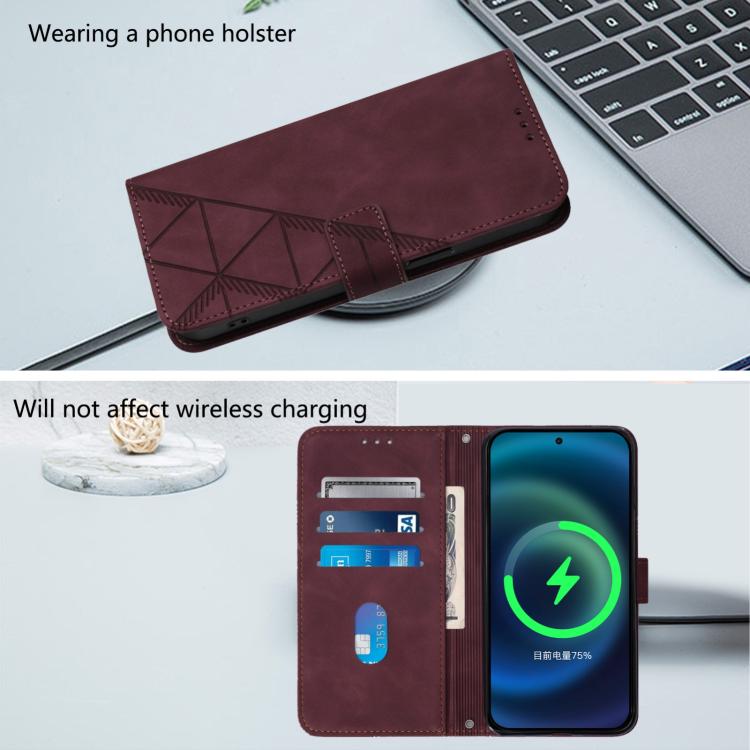 For Google Pixel 10 Pro XL Crossbody 3D Embossed Flip Leather Phone Case(Wine Red) - Google Cases by buy2fix | Online Shopping UK | buy2fix
