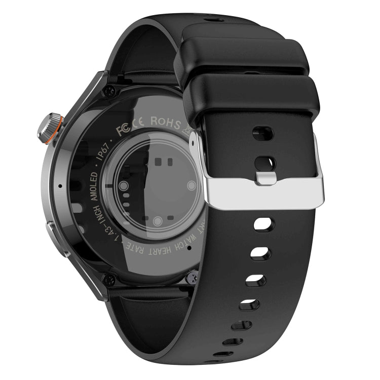 MT26 Smart Watch 1.43 inch AMOLED Bracelet, Support Bluetooth Call / Blood Pressure / Blood Oxygen / Heart Rate(Black) by buy2fix