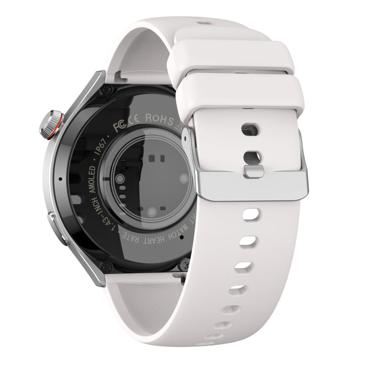 MT26 Smart Watch 1.43 inch AMOLED Bracelet, Support Bluetooth Call / Blood Pressure / Blood Oxygen / Heart Rate(Silver) by buy2fix