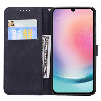 For Samsung Galaxy A55 5G Retro Skin Feel Butterflies Embossing Horizontal Flip Leather Phone Case(Black) by buy2fix