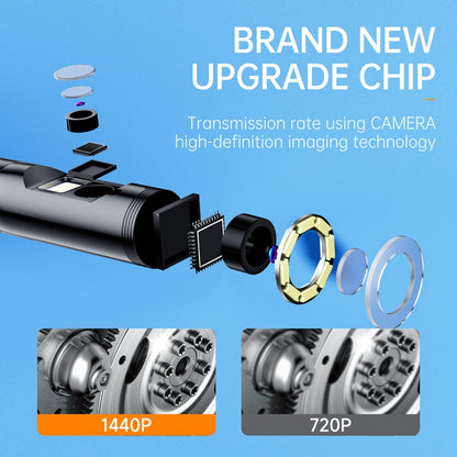 AN112 8mm Double Lenses HD Industry Endoscope Type-C + Micro USB + 8 Pin Connection, Length:10m Soft Tube -  by buy2fix | Online Shopping UK | buy2fix