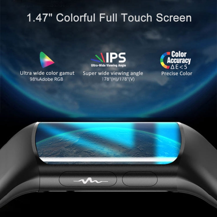 H8 1.47 inch Color Screen Smart Bracelet, Supports Bluetooth Call / Blood Oxygen Monitoring(Blue) by buy2fix