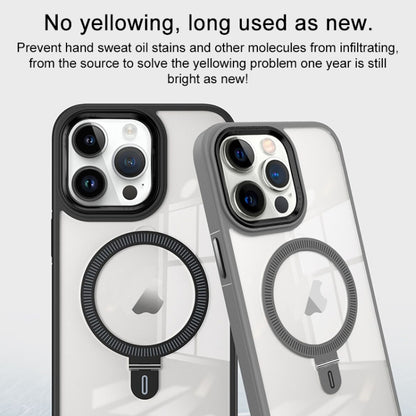 For iPhone 13 Shield Armor MagSafe Holder Phone Case(Orange) by buy2fix