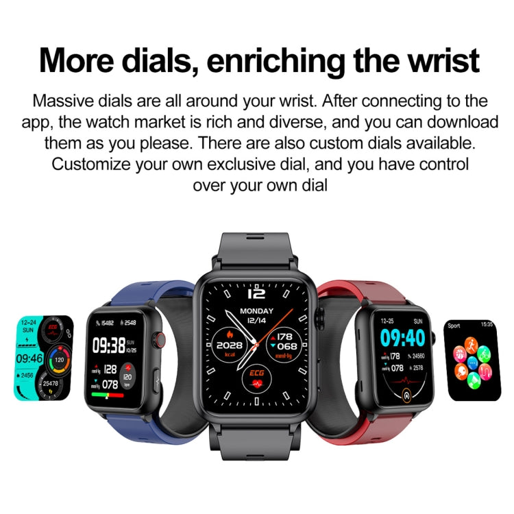TK63 1.91 Inch Color Screen Air Pump Smart Watch, Supports Blood Pressure Monitoring / ECG(Red) by buy2fix