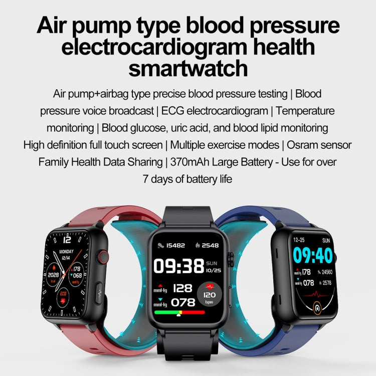 TK63 1.91 Inch Color Screen Air Pump Smart Watch, Supports Blood Pressure Monitoring / ECG(Blue) by buy2fix
