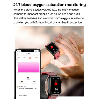 TK63 1.91 Inch Color Screen Air Pump Smart Watch, Supports Blood Pressure Monitoring / ECG(Red) by buy2fix