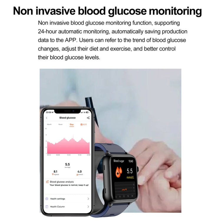 TK63 1.91 Inch Color Screen Air Pump Smart Watch, Supports Blood Pressure Monitoring / ECG(Blue) by buy2fix