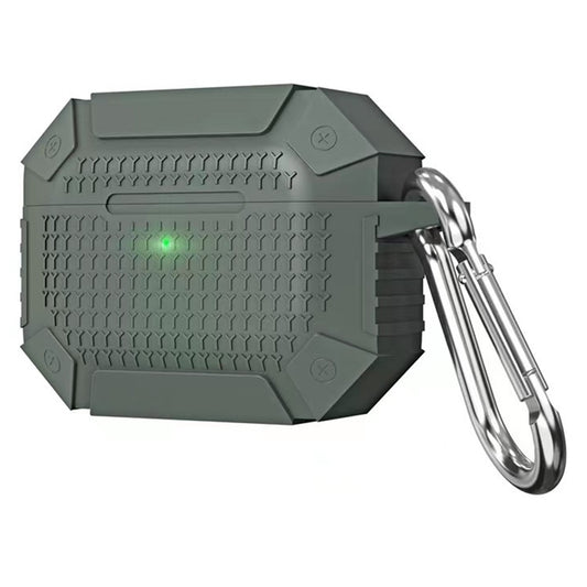 For AirPods Pro Wireless Earphones Shockproof Armor Protective Case(Dark Green) - For AirPods Pro by buy2fix | Online Shopping UK | buy2fix